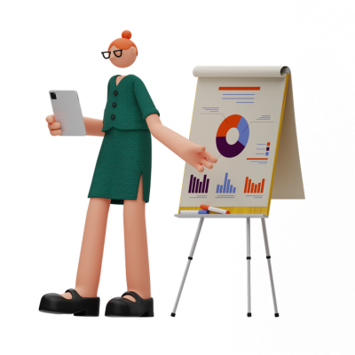 Woman-with-flipchart-and-tablet-presenting-infographics-1.png